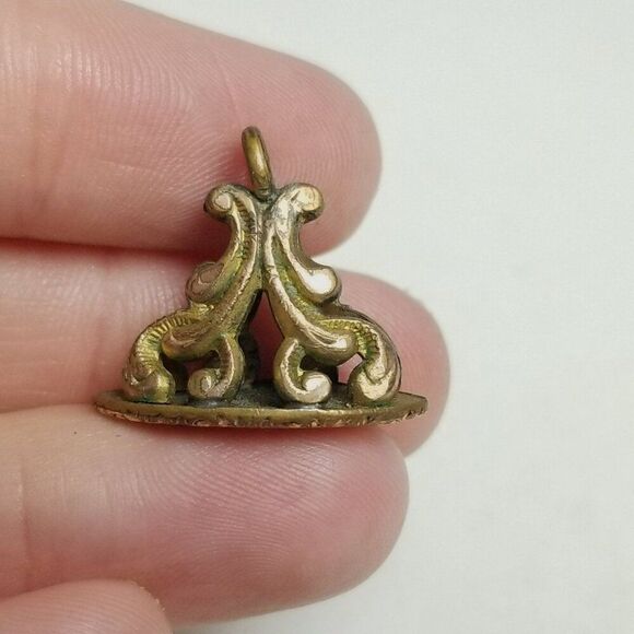 Vintage Monogram Watch Fob Seal Pendant Charm, R.L.W Initial Letters, Victorian - Picture 2 of 7